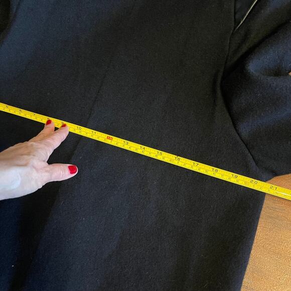 JOFELD NWT  Y2K Women's Double Breasted Coat Leather Padded Shoulders Size 10 - Picture 10 of 12